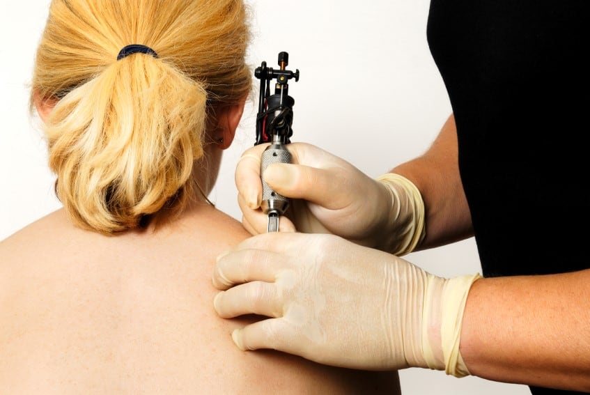 Ink is injected into the skin with the help of a tattoo needle