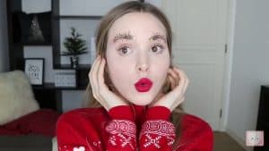 Face Of Beautiful Woman With Holiday Makeup